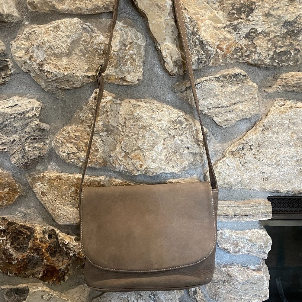 Vintage Coach Nubuc Flap in Sand Beautiful Sonoma Flap 4935